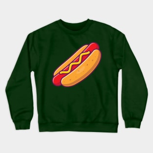 Hotdog Cartoon Illustration Crewneck Sweatshirt